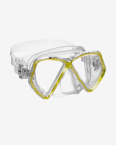 Máscara de buceo Mares Zephir amarillo con lentes transparentes infantil