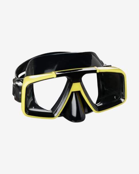 Máscara de buceo Mares Starfish amarillo negro con lentes transparentes