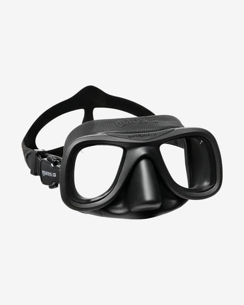 Maschera da sub Mares Samurai-X nero con lenti trasparenti