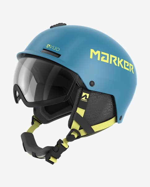 Casco Marker Vijo azul amarillo infantil