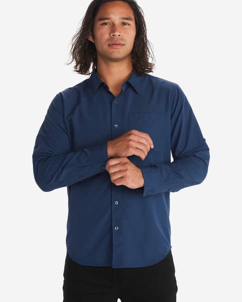Camisola Marmot Aerobora manga comprida azul escuro