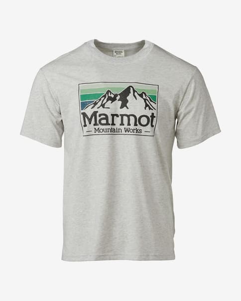 T-shirt Marmot MMW Gradient manga curta cinzento claro