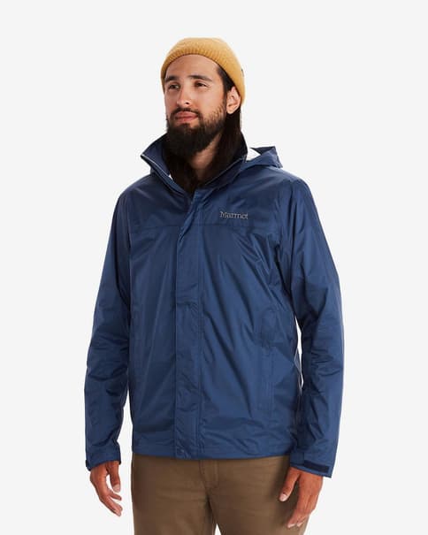 Casaco fino com capucho Marmot PreCip Eco azul ártico