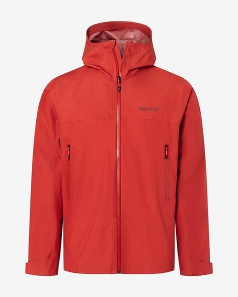 Casaco fino com capucho Marmot Minimalist Pertex vermelho