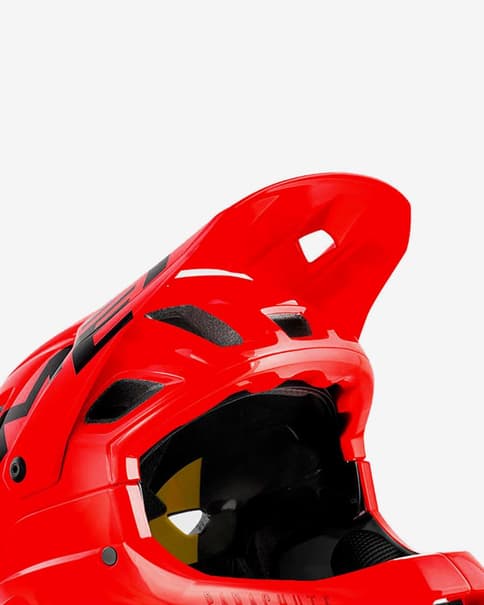 Visera casco MET Parachute MCR rojo