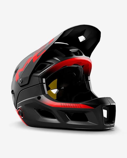 Casco MET Parachute MCR MIPS negro rojo brillante