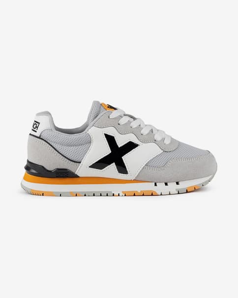 Zapatillas Munich Dash gris naranja infantil