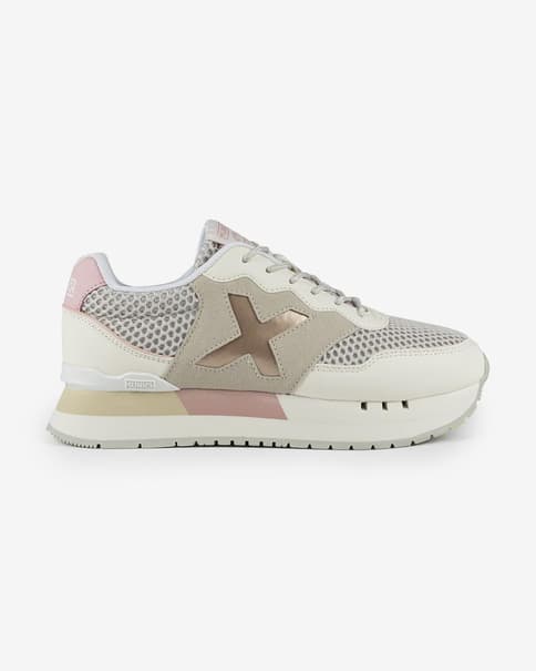 Zapatillas Munich Dash Sky beige blanco rosa mujer