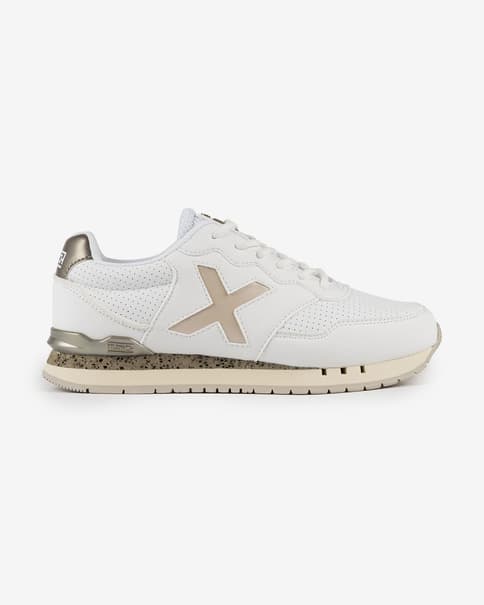 Zapatillas Munich Dash blanco dorado mujer