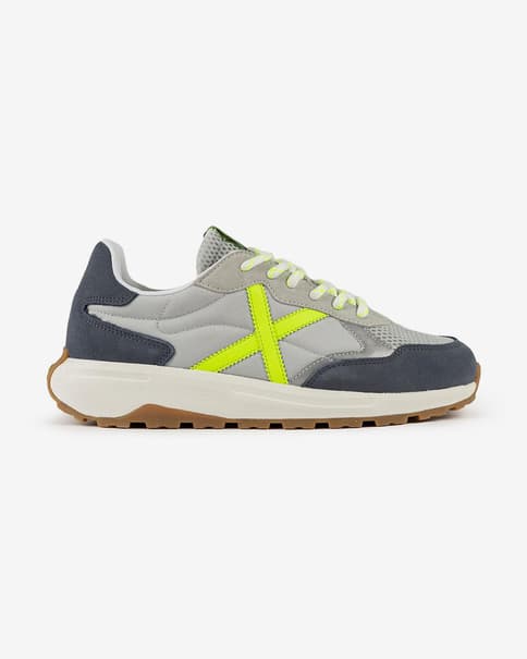 Zapatillas Munich Babel gris amarillo
