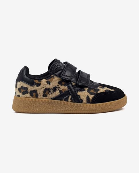 Munich Mini Barru sneakers brun sort leopard børn