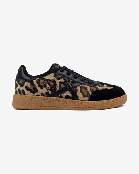 Zapatillas Munich Mini Barru marrón negro leopardo infantil