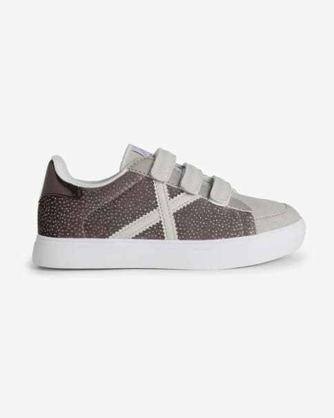 Zapatillas Munich Mini Rete marrón beige blanco infantil