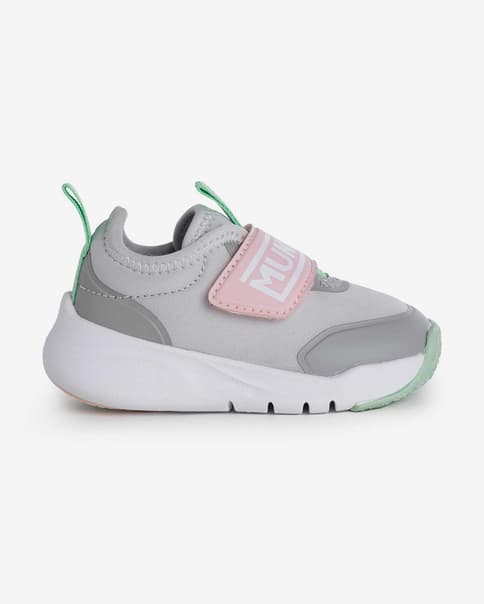 Zapatillas Munich Claudia gris rosa verde infantil