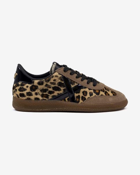 Munich Barru sneakers sort brun leopard