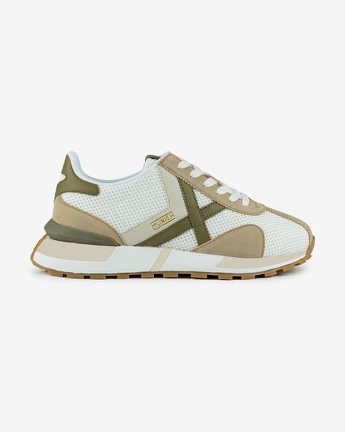 Zapatillas Munich Sapporo blanco marrón verde
