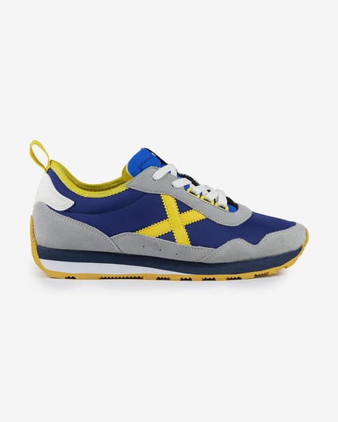 Zapatillas Munich Um azul amarillo gris
