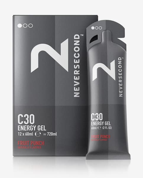 Gel energético Neversecond C30 60 ml ponche de frutas (12 unidades)