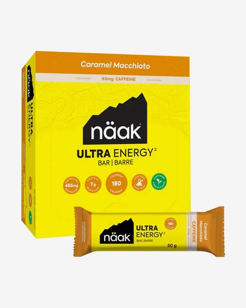Barretta energetica Näak Ultra Energy con caffeina gusto caramello 50 g (12 unità)