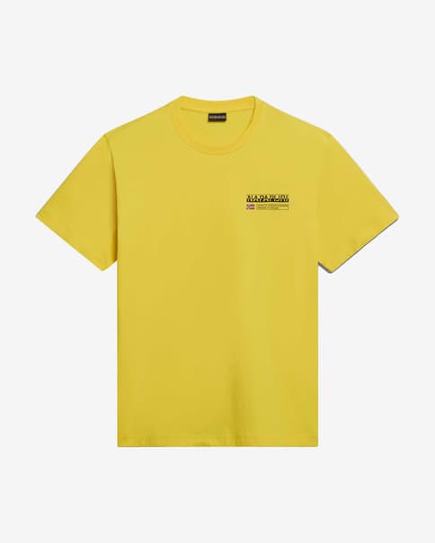 T-shirt Napapijri Kasba manica corta giallo brillante