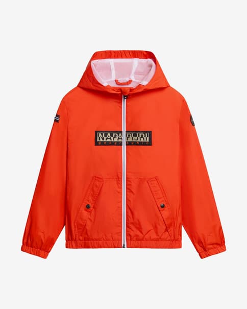 Chaqueta fina con capucha Napapijri Cree naranja mate infantil