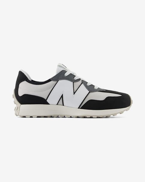 Scarpe New Balance 327 nero puro bianco junior (Pianta larga)