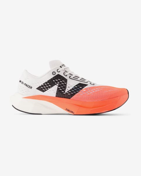 Zapatillas New Balance FuelCell SuperComp Pacer v2 blanco puro naranja