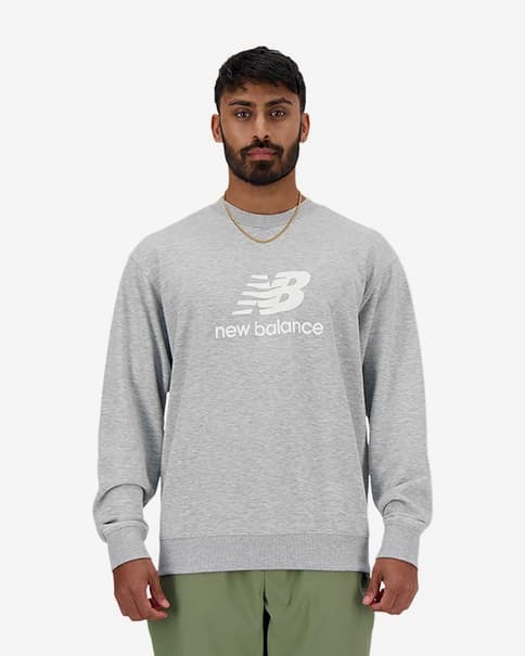 Felpa New Balance Sport Essentials French Terry Logo grigio