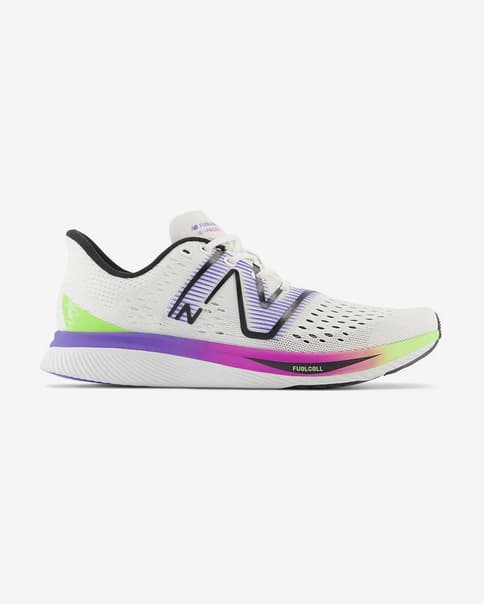 Scarpe New Balance FuelCell SuperComp Pacer bianco puro lilla rosa donna