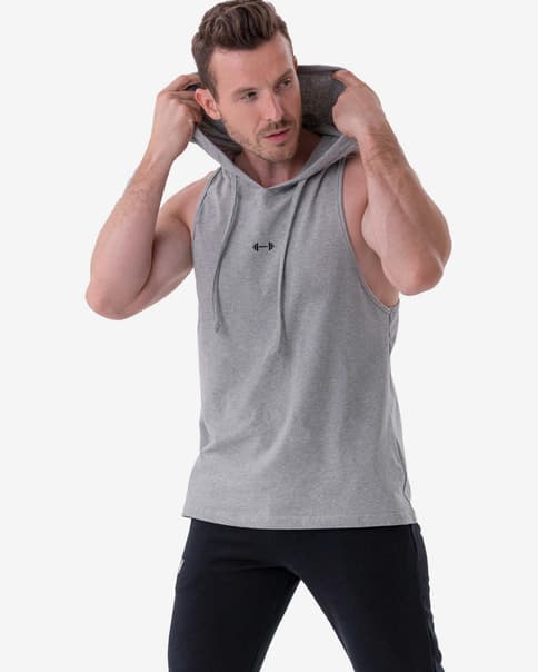 Camiseta Nebbia Fitness sin mangas gris
