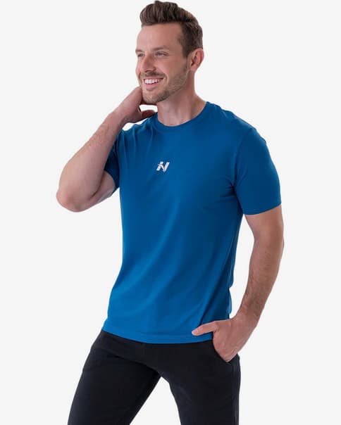 Camiseta Nebbia Reset manga corta azul