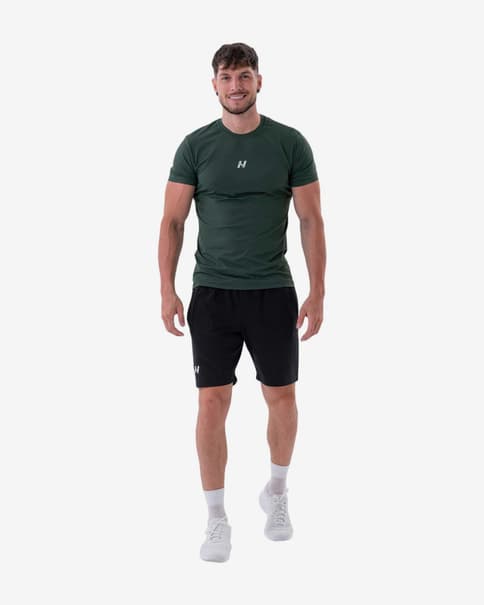 Camiseta Nebbia Reset manga corta verde oscuro
