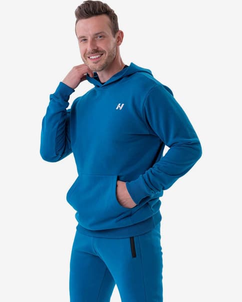 Sudadera con capucha Nebbia Pull-Over Logo azul