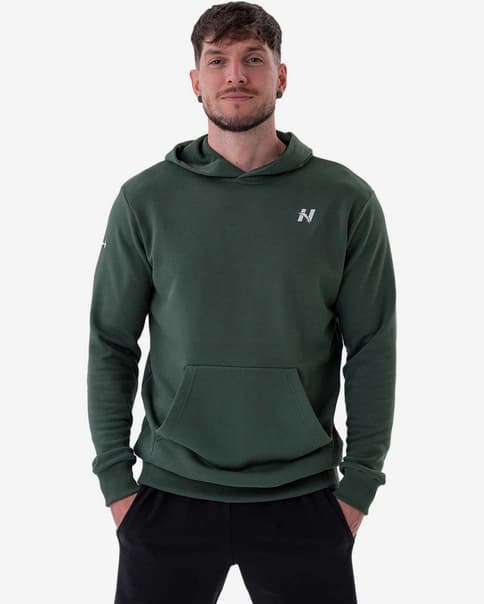 Sudadera con capucha Nebbia Pull-Over Logo verde oscuro