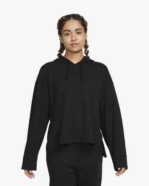 Sudadera con capucha Nike Yoga Dri-Fit negro mujer