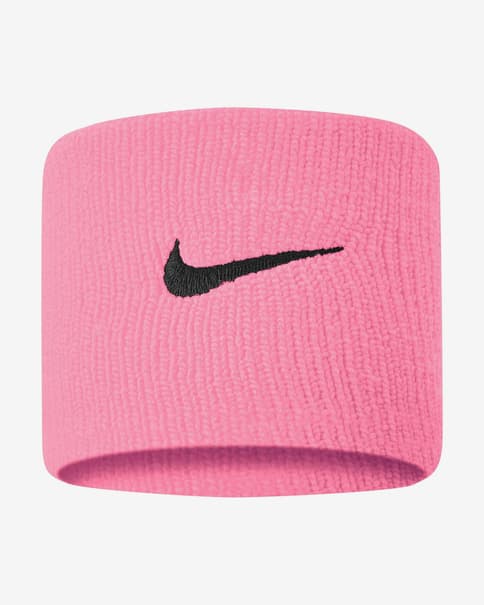 Muñequeras Nike Logo Swoosh rosa (2 unidades)