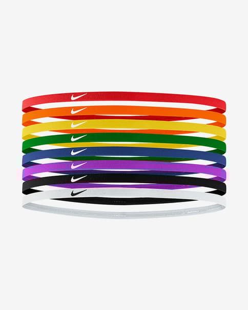 Cinta para la cabeza Nike Skinny Multicolor (8 unidades) rojo verde naranja
