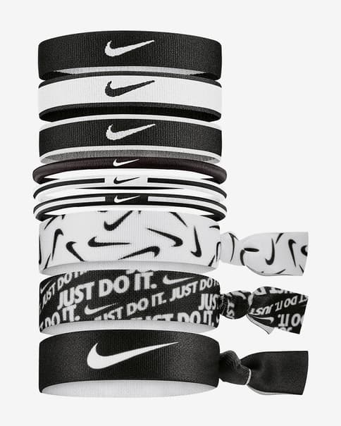 Cinta para el pelo Nike Mixed negro blanco (9 unidades)
