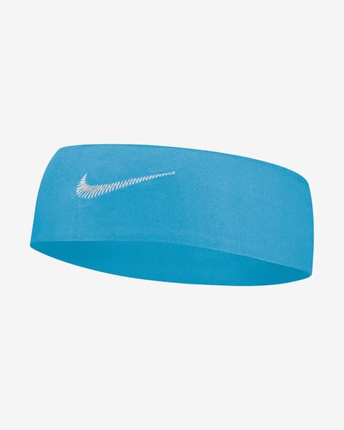Cinta para la cabeza Nike Fury azul claro blanco