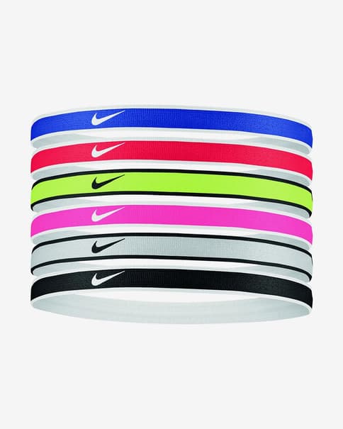 Cinta para la cabeza Nike Swoosh Sport azul rojo amarillo (6 unidades)