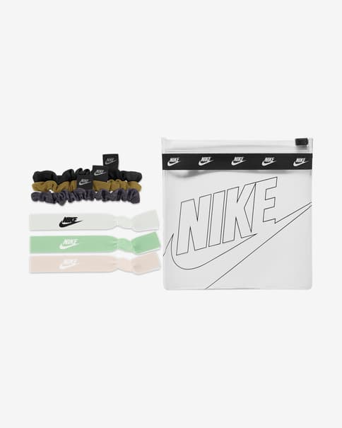 Cinta para la cabeza Nike Mixed Pouch rosa blanco verde (6 unidades)
