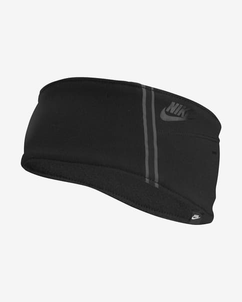 Cinta para la cabeza Nike Tech Fleece negro gris