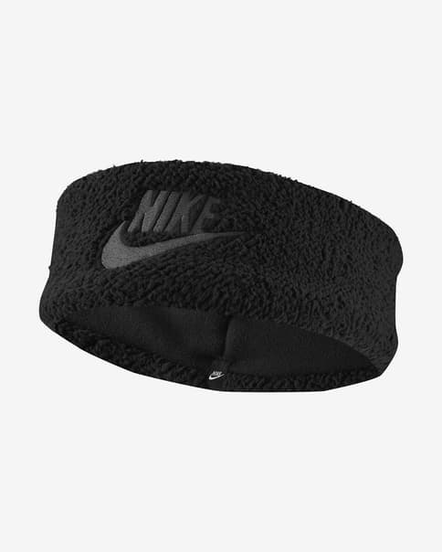 Cinta para la cabeza Nike Sherpa negro mujer