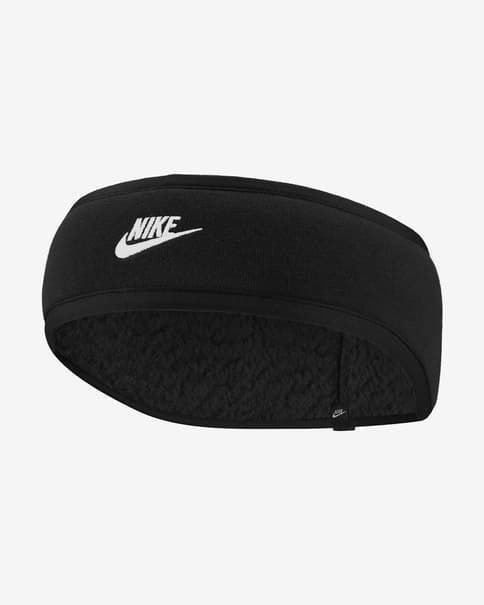 Cinta para la cabeza Nike Club Fleece negro mujer