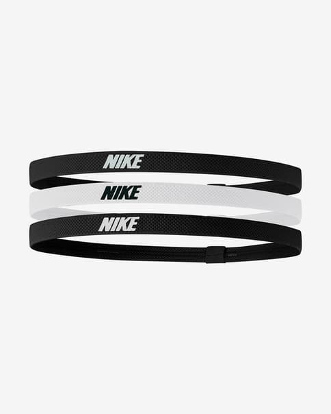 Cinta para la cabeza Nike Elastic 2.0 negro intenso blanco (3 unidades)
