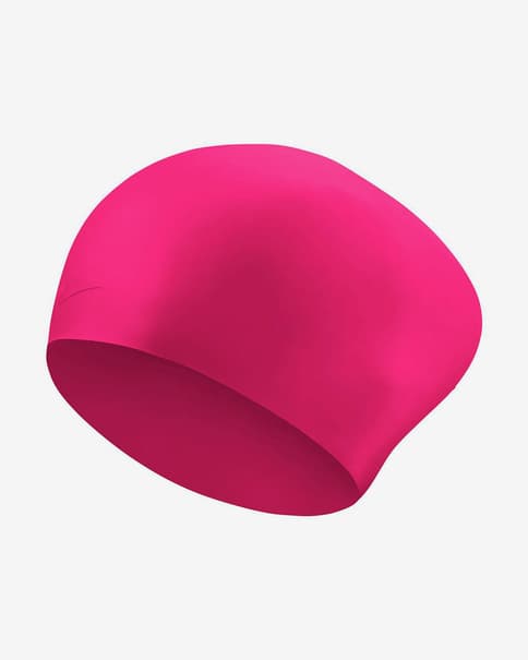 Gorro de natación Nike Swim Solid Long Hair Silicone rosa fucsia