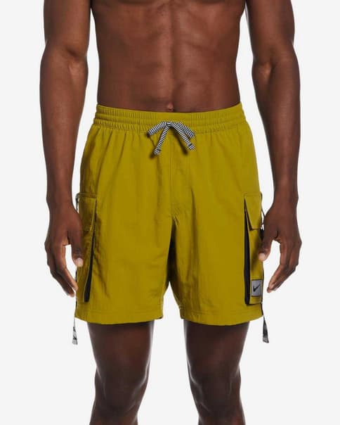 Bañador Nike Swim Volley Belt Logo 7" amarillo