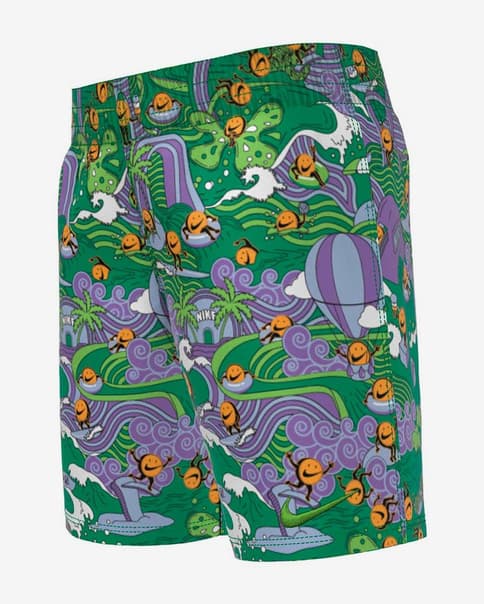 Bañador Nike Swim Strike verde lila infantil