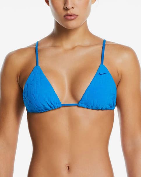 Top bikini Nike Swim Retro Flow azul eléctrico mujer