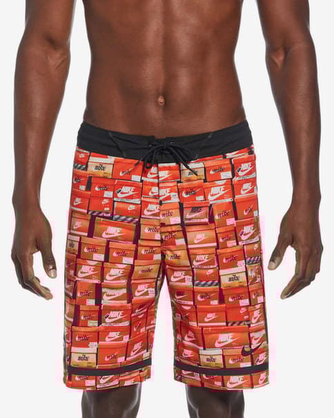 Kąpielówki Nike Stacked pomarańczowe